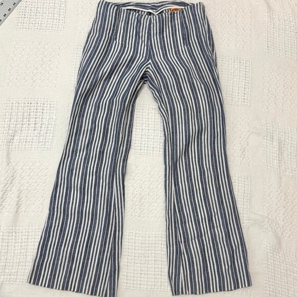 Tory Burch 2 linen side zip striped pant P3 2894 - Picture 13 of 14